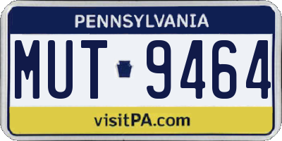 PA license plate MUT9464