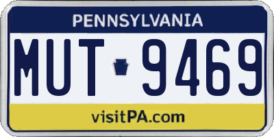 PA license plate MUT9469