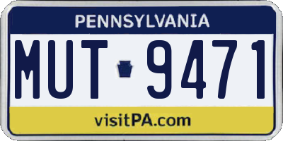 PA license plate MUT9471