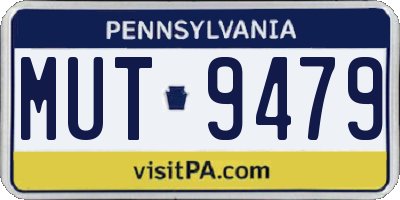 PA license plate MUT9479