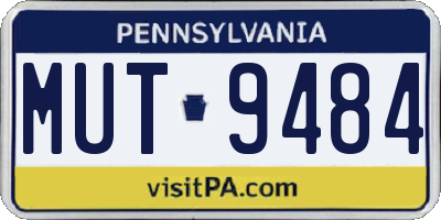 PA license plate MUT9484