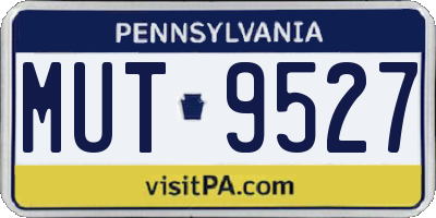 PA license plate MUT9527