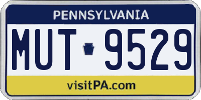 PA license plate MUT9529