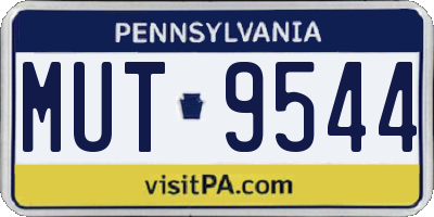 PA license plate MUT9544