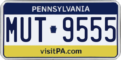 PA license plate MUT9555