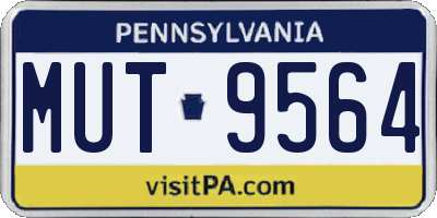 PA license plate MUT9564