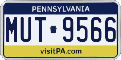 PA license plate MUT9566