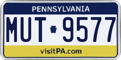PA license plate MUT9577