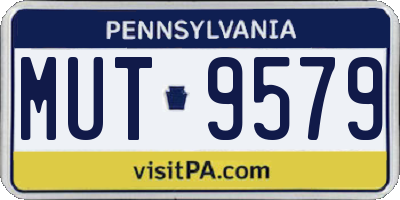 PA license plate MUT9579