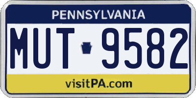 PA license plate MUT9582