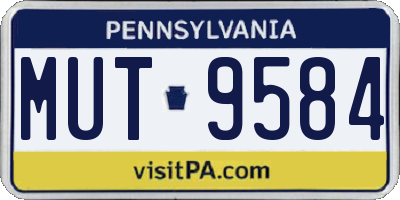 PA license plate MUT9584