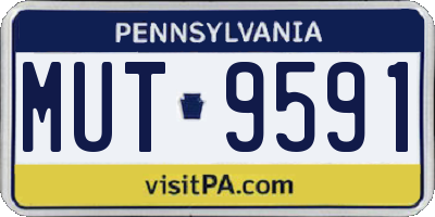 PA license plate MUT9591