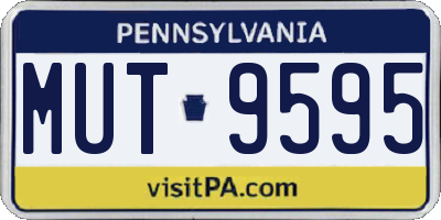 PA license plate MUT9595