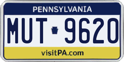 PA license plate MUT9620