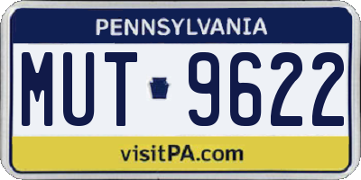 PA license plate MUT9622