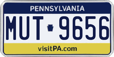 PA license plate MUT9656