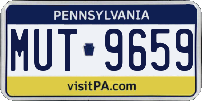 PA license plate MUT9659