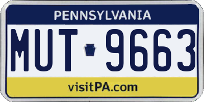 PA license plate MUT9663
