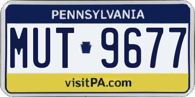 PA license plate MUT9677