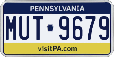 PA license plate MUT9679