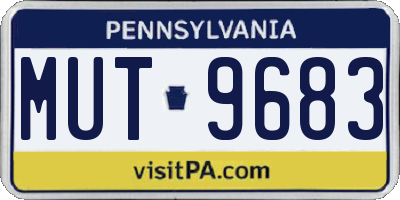 PA license plate MUT9683