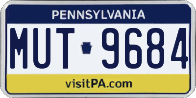 PA license plate MUT9684