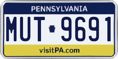 PA license plate MUT9691