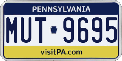 PA license plate MUT9695