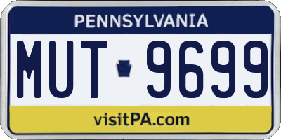 PA license plate MUT9699