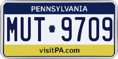 PA license plate MUT9709