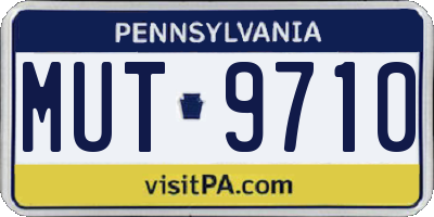 PA license plate MUT9710