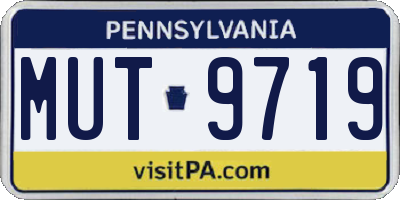 PA license plate MUT9719