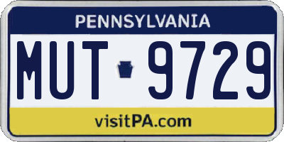 PA license plate MUT9729