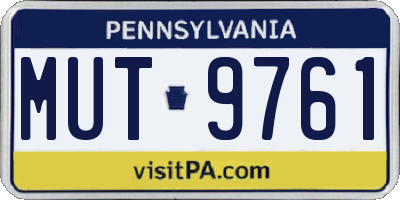 PA license plate MUT9761