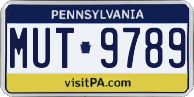 PA license plate MUT9789