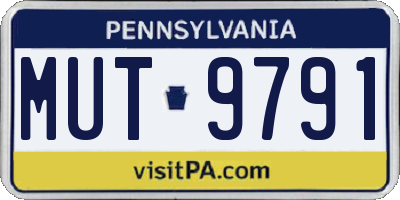 PA license plate MUT9791