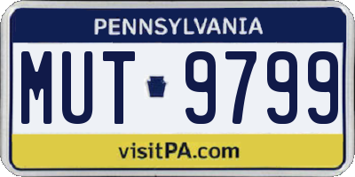 PA license plate MUT9799