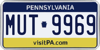 PA license plate MUT9969
