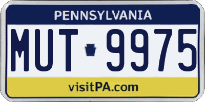 PA license plate MUT9975