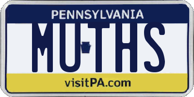 PA license plate MUTHS