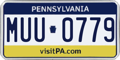 PA license plate MUU0779