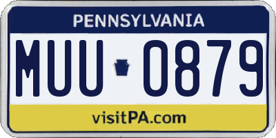 PA license plate MUU0879