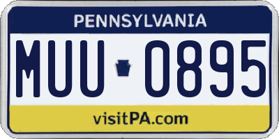 PA license plate MUU0895