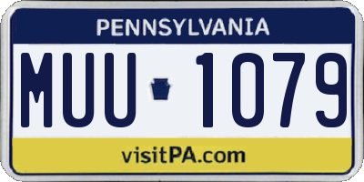 PA license plate MUU1079