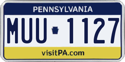 PA license plate MUU1127