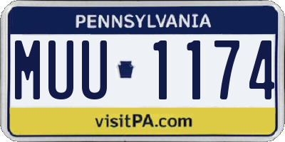 PA license plate MUU1174