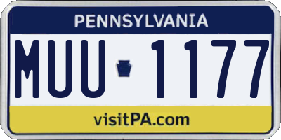 PA license plate MUU1177