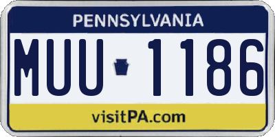PA license plate MUU1186