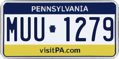 PA license plate MUU1279