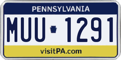 PA license plate MUU1291